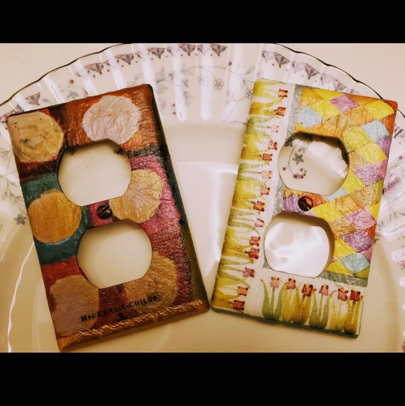 Mackenzie Childs Paper Decoupage in Switch Plates - Picture 3 of 8